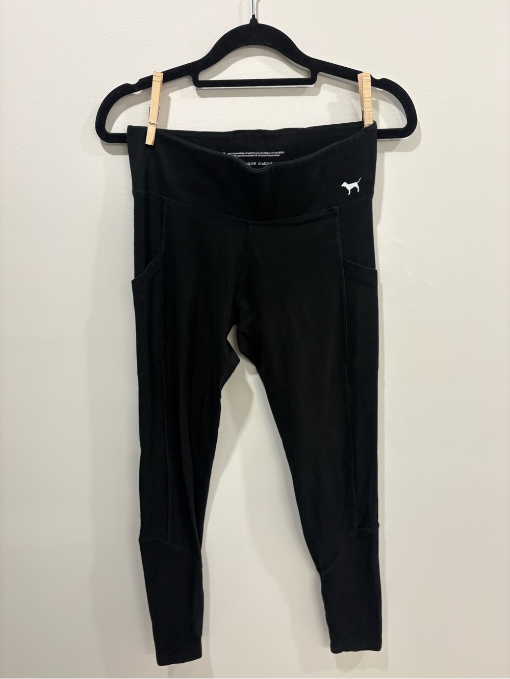 PINK Victoria's Secret Black Girls' Leggings with Side Pockets